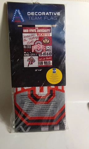 Team Flag Ohio State Buckeyes 28" x 44" Decorative Team Flag Cover