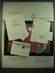 1968 Three Candlesticks Envelopes and Paper Advertisement - Picture 1 of 1