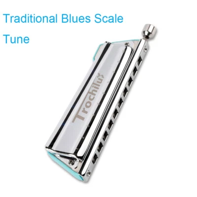 JDR Trochilus 10-Holes Chromatic Blues Harmonica - Image 1 of 4