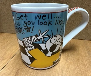 Vintage 1990er Scared Guy Kaffeebecher Get Well Katie Freedman Ganz Humor Comic - Bild 1 von 8