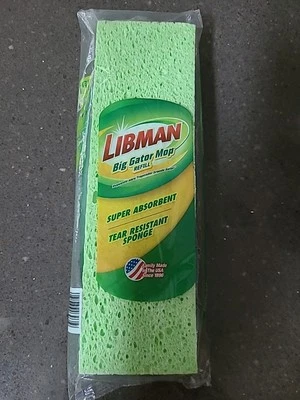 LIBMAN BIG GATOR MOP REFILL #03961 Mop Pad Refill Sponge Super Absorbent Sealed - Image 1 of 3