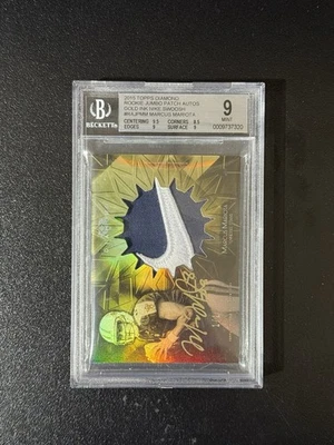 2015 Topps Diamond Autographs Marcus Mariota Jumbo Patch Gold Worn RPA . 1/1 - Image 1 of 4