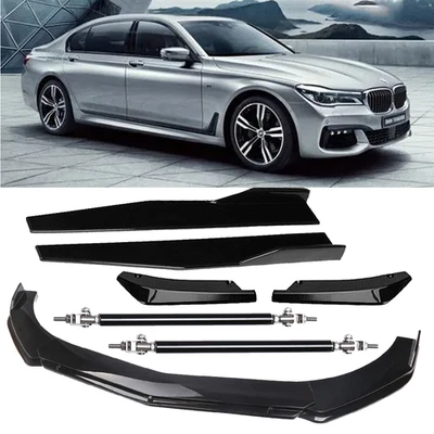 Front Bumper Lip Spoiler Splitter Side Skirt Rear Lip For BMW 740i 750i Series Foto 1 de 4