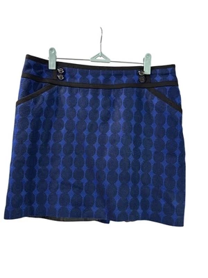 Minifalda Forenza azul negra estampada talla L forrada en acrílico  Foto 1 de 4