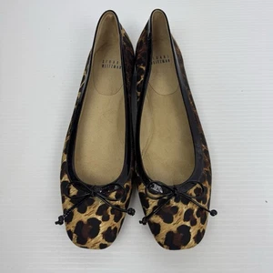 Stuart Weitzman Damen Ballerinas Leopardenmuster Schuhe Schleife Komfort Größe 10 M - Bild 1 von 19