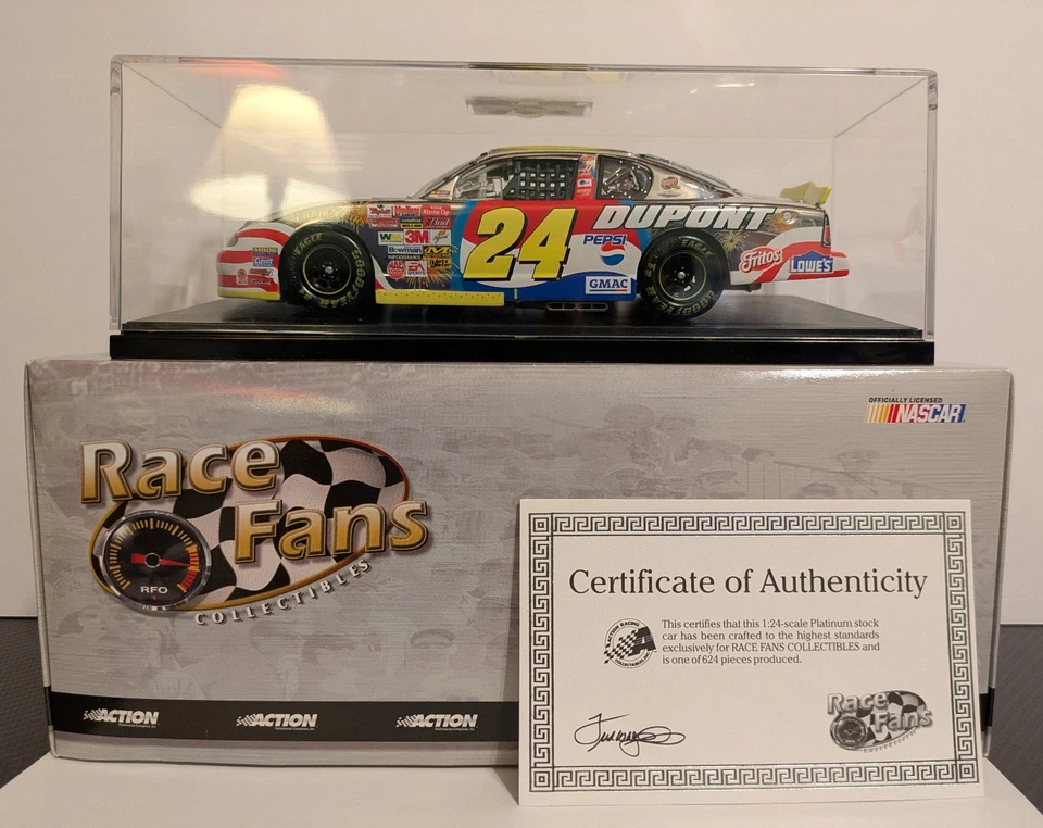 Jeff Gordon '02 #24 Platinum Dupont/Pepsi/Daytona Monte Carlo 1:24 Die Cast RARO Foto 1 de 4