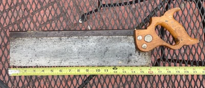 Vintage Wards Master Backsaw Hand Saw  with Etching Montgomery Ward - Image 1 of 4