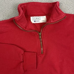 Vintage LL Bean Russell Athletic Mens 1/4 Zip Sweatshirt Outdoor Hike Medium Tal - Picture 1 of 7