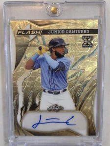 2023 Leaf Flash JUNIOR CAMINERO WhatNot Exclusive RC Auto Gold Vinyl 1/1 - Picture 1 of 8