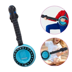 Inflatable Banjo Rock Star Toy Blow Portable Sturdy Musical Instrument - Picture 1 of 7