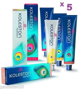 5 x Wella Koleston Perfect Hair Colour  (SELECT YOUR SHADES) 60ml each Tube - Picture 1 of 6