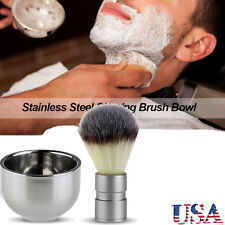 Shaving Brush Stand & Bowl Set Shaving Brush Holder Soap Bowl Stainless Steel
