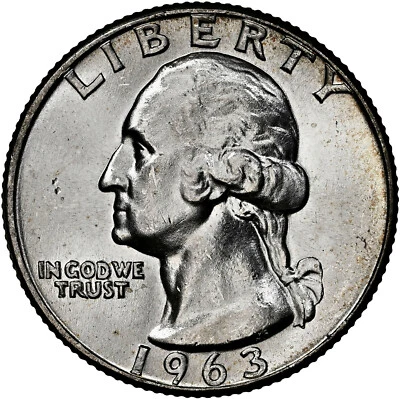 1963-P 25C MS64 NGC CAC DDR FS-801 Variety Doubled Die Reverse Photo Vision Rare - Image 1 of 4