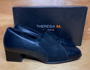 Theresia M Celeste elegante schwarze Damenschuhe aus Leder US-Größe 8 LKN - Bild 1 von 6