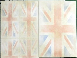 20 x A6 Union Jack Backing Papers In 2 Variations 120gsm NEW - Picture 1 of 3