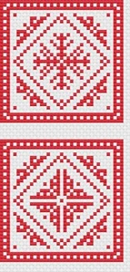 Scandinavian Cross Stitch Coaster Kit or Pattern - by Florashell - Picture 1 of 1