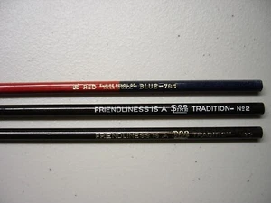 Vintage Soo Line Railroad Advertising Lead Pencils No 2 & 3 Empire Red/Blue 785 - Picture 1 of 2