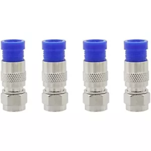 4Pcs RG6 Compression Adapter RF coaxial Cable Converter F Type Wire Connector - Picture 1 of 3