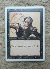 REVISED edition MTG card UNHOLY STRENGTH > unplayed, Near Mint Condition
