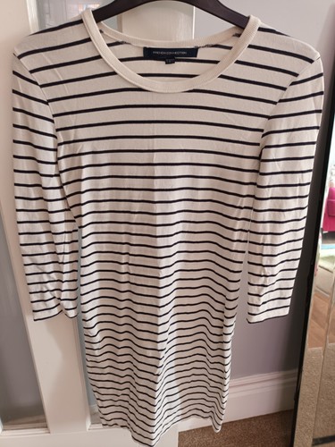 OFF WHITE ABITO CAMICIA BIANCA CONNESSIONE FRANCESE STRETCH NAVY SLIM FIT XXS 4 6