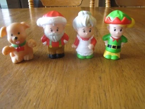Little People Santa, Mrs. Claus, Elf and Dog - Picture 1 of 9