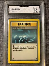 Pokemon Energy Removal 92/102  Base Set GMA 10 1999 Shadowless