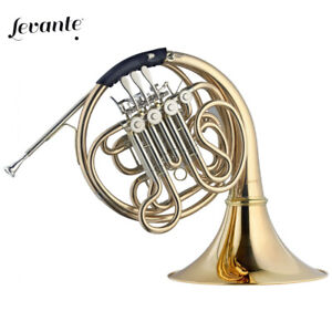 Levante LV-HR6515 F/Bb Double French Horn 4 Rotary Valves Clear Lacquered + Case
