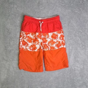 Cat & Jack Boys Swim Trunks XL Red & Orange Hawaiian Print - Picture 1 of 5