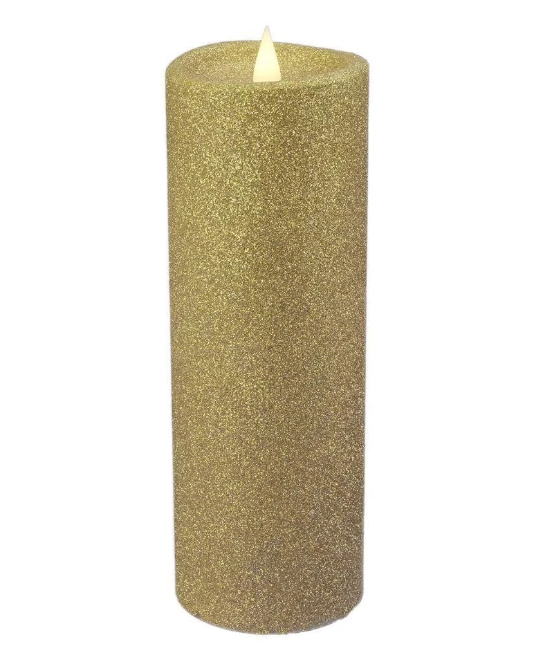 Vela Temporada LLC Brillo Dorado Clásico Movimiento 3D Sin Llama 3L X 9H Foto 1 de 1