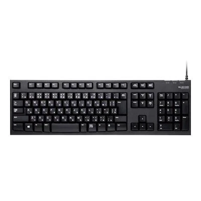 ELECOM USB keyboard 108 key Wii PS3 support TK-FCM062BK Black High durability - Image 1 of 2
