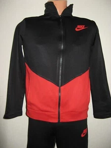 WORN BOYS BLACK & RED NIKE DRI FIT FULL ZIP FRONT TRACKSUIT AGEW 13-15 X/L BOYS - Picture 1 of 7