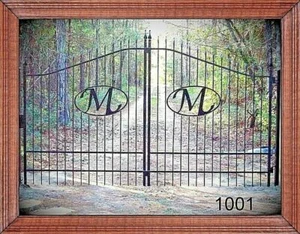 On Sale! #1001 Wrought Iron Style Steel Metal Driveway Gate 12' Home Security - Picture 1 of 3