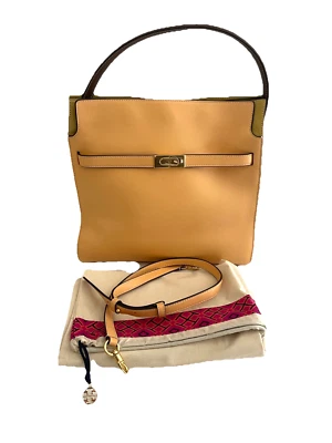 Bolso Bandolera TORY BURCH Lee Radziwill Doble Jackfruit $998 Cuero Correa Foto 1 de 4