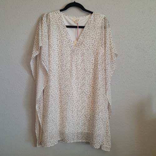 OFF WHITE Abito Entro Top Off bianco testurizzato leopardato stampa goffrata manica kimono taglia S