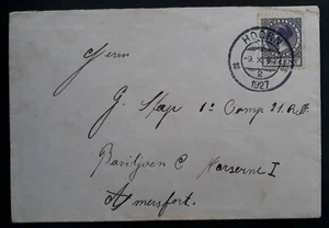 1927 Netherlands Cover ties 7 1/2c stamp cancelled Hoorn to Amersfoort - Picture 1 of 2