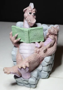 1991 Cast Art Industries Puff the Magic Dragon Figure Statue 7" Book reading - Picture 1 of 7