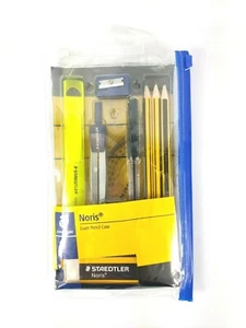 Staedtler Exam Pencil Case Set Noris Pencils Eraser Highlighter Pen Compass - Picture 1 of 1