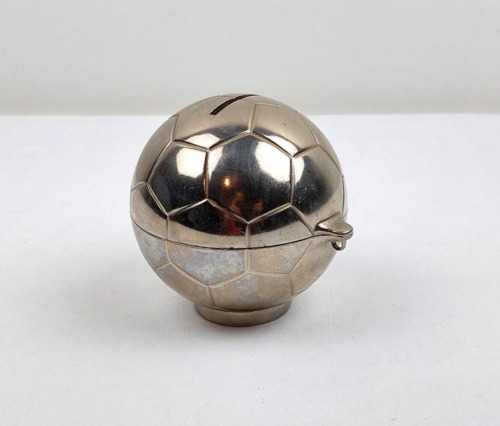 Vintage West German soccer ball piggy bank BMF coin bank money box sports gift