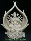 20"Old Chinese Dehua White Porcelain 18 Hands Maha Cundi Mother Buddha Sculpture
