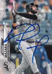 NOMAR MAZARA SIGNED AUTO'D 2020 TOPPS CARD #638 CHICAGO WHITE SOX TEXAS RANGERS - Picture 1 of 3