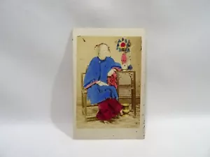 CDV Antigua Fotografía Cochin China Mujer Foto Impresión Albúmina Colorized - Bild 1 von 9