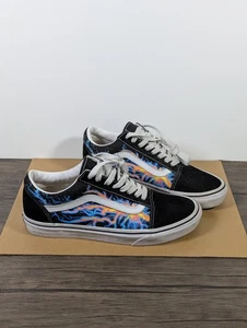 Vans Old Skool "Electric Flame" schwarze Turnschuhe Größe Herren 6,5 Damen 8 von der Wand - Bild 1 von 13