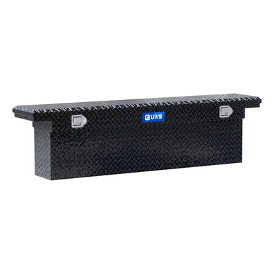 UWS 69" Deep Slim Truck Bed Tool Box - Low Profile Gloss Black Aluminum Storage - Imagem 1 de 4