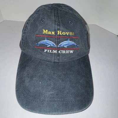 Gorra Adams Long Bill Gorra Correa de Cuero Trasera Azul Max Rover Película Crew Sombrero Exterior Foto 1 de 4