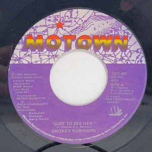 Smokey Robinson Just To See / I'm Gonna 7" 45rpm EX Vinyl Soul Record 45 - Bild 1 von 2