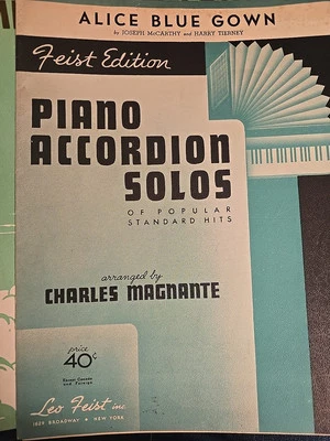 Alice Blue Gown McCarthy Tierney Feist Piano Accordion Sheet Music 1919 S128 - Image 1 of 4