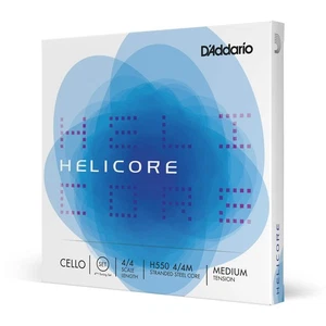 D'Addario Helicore Fourths-Tuning Cello Set, 4/4 Scale, Medium Tension Full Set - Picture 1 of 5