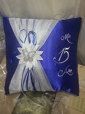 Almohada Quinceañera Azul King/Cojin Para Quinceañera Azul Rey 1pz Foto 1 de 4