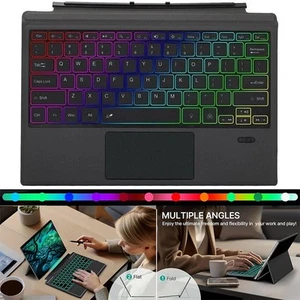 Bluetooth 3.0 Tablet Keyboard for Microsoft Surface Pro 3/4/5/6/7 with Touchpad - Picture 1 of 24