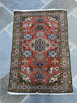 Alfombra vintage anudada a mano Ardebil 4,5x3 tribal Foto 1 de 4